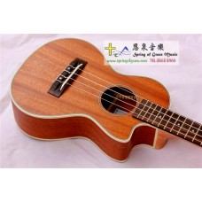 26寸全沙比利木缺角型小結他 Tenor Cutaway Sapele Ukulele
